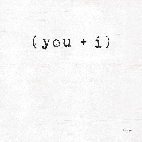 You and I White Modern Wood Framed Art Print by Jaxn Blvd.