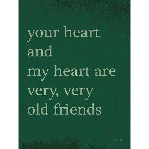 Old Friends Black Modern Wood Framed Art Print with Double Matting by Jaxn Blvd.