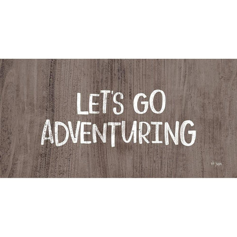 Lets Go Adventuring White Modern Wood Framed Art Print by Jaxn Blvd.