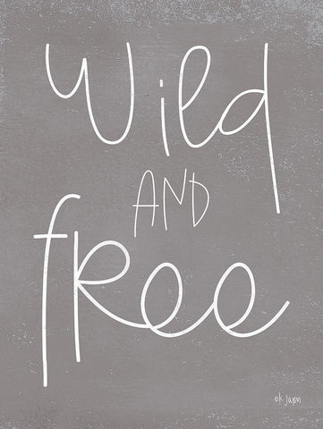 Wild and Free White Modern Wood Framed Art Print with Double Matting by Jaxn Blvd.