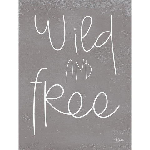 Wild and Free Black Modern Wood Framed Art Print with Double Matting by Jaxn Blvd.