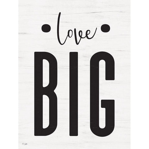 Love Big White Modern Wood Framed Art Print by Jaxn Blvd.