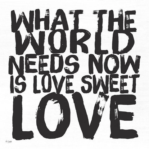 Love Sweet Love White Modern Wood Framed Art Print by Jaxn Blvd.