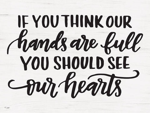 Our Hearts Black Ornate Wood Framed Art Print with Double Matting by Jaxn Blvd.