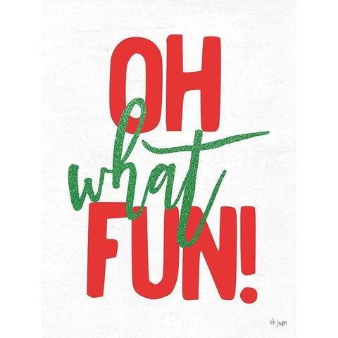 Oh What Fun White Modern Wood Framed Art Print by Jaxn Blvd.