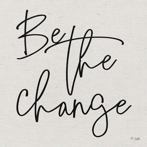 Be the Change    Gold Ornate Wood Framed Art Print with Double Matting by Jaxn Blvd.