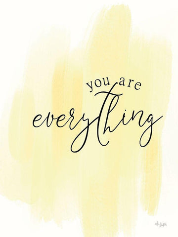 You Are My Everything White Modern Wood Framed Art Print with Double Matting by Jaxn Blvd.