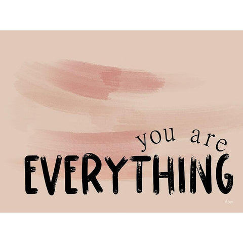 You Are  Everything  Black Modern Wood Framed Art Print with Double Matting by Jaxn Blvd.