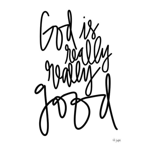 God is Really-Really Good     Black Modern Wood Framed Art Print with Double Matting by Jaxn Blvd.