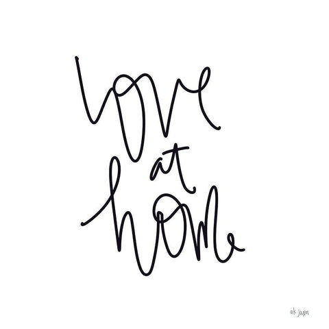 Love at Home Black Modern Wood Framed Art Print with Double Matting by Jaxn Blvd.