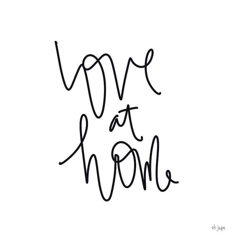 Love at Home White Modern Wood Framed Art Print with Double Matting by Jaxn Blvd.