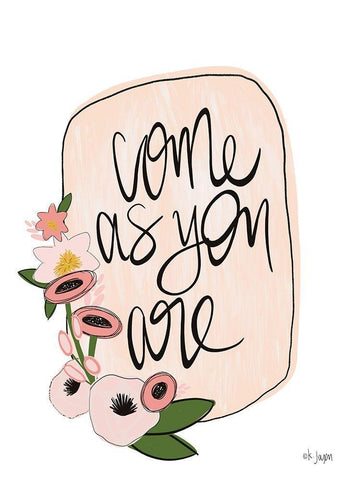 Come As You Are White Modern Wood Framed Art Print with Double Matting by Jaxn Blvd.