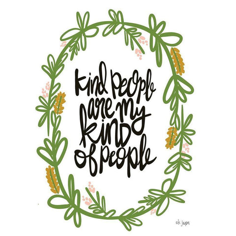 Kind People Black Modern Wood Framed Art Print with Double Matting by Jaxn Blvd.