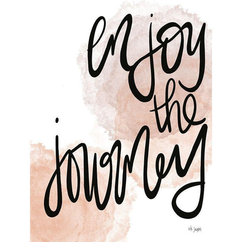 Enjoy the Journey Black Modern Wood Framed Art Print with Double Matting by Jaxn Blvd.