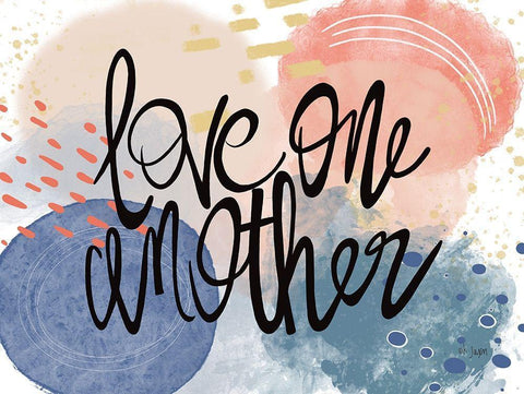 Love One Another Black Ornate Wood Framed Art Print with Double Matting by Jaxn Blvd.