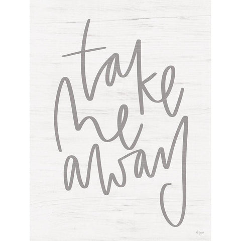 Take Me Away White Modern Wood Framed Art Print by Jaxn Blvd.