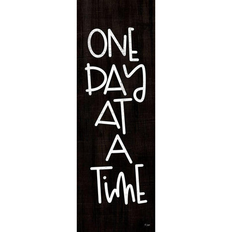 One Day at a Time White Modern Wood Framed Art Print by Jaxn Blvd.