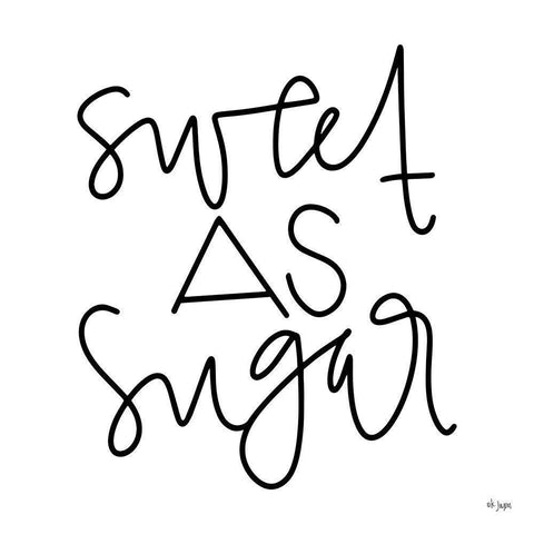 Sweet as Sugar White Modern Wood Framed Art Print by Jaxn Blvd.