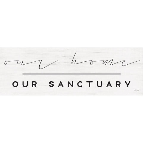 Our Home-Our Sanctuary Black Modern Wood Framed Art Print with Double Matting by Jaxn Blvd.