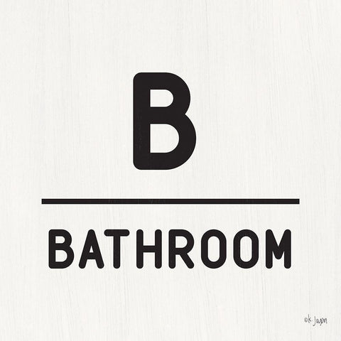 Bathroom White Modern Wood Framed Art Print with Double Matting by Jaxn Blvd.