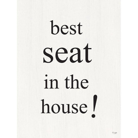 Best Seat White Modern Wood Framed Art Print by Jaxn Blvd.