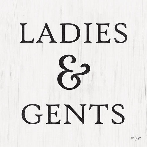 Ladies And Gents White Modern Wood Framed Art Print by Jaxn Blvd.