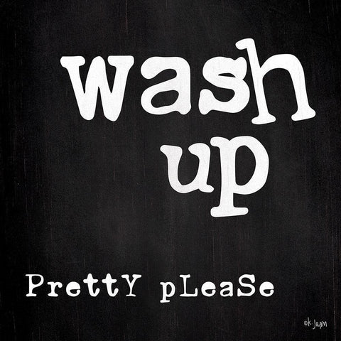 Wash Up White Modern Wood Framed Art Print by Jaxn Blvd.