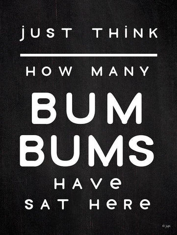 Bum Bums White Modern Wood Framed Art Print with Double Matting by Jaxn Blvd.