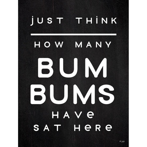 Bum Bums Black Modern Wood Framed Art Print with Double Matting by Jaxn Blvd.