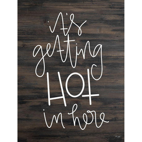 Its Getting Hot Black Modern Wood Framed Art Print with Double Matting by Jaxn Blvd.