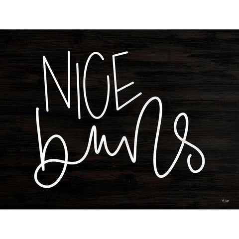 Nice Buns White Modern Wood Framed Art Print by Jaxn Blvd.