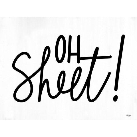 Oh Sheet! Black Modern Wood Framed Art Print with Double Matting by Jaxn Blvd.