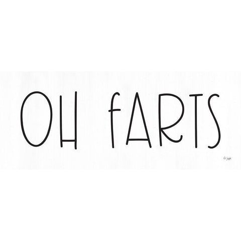 Oh Farts Black Modern Wood Framed Art Print with Double Matting by Jaxn Blvd.