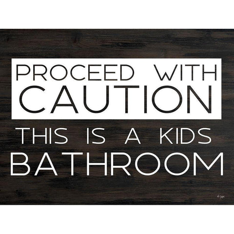 Kids Bathroom White Modern Wood Framed Art Print by Jaxn Blvd.