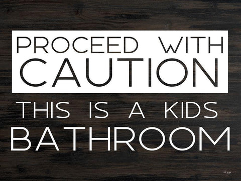 Kids Bathroom White Modern Wood Framed Art Print with Double Matting by Jaxn Blvd.