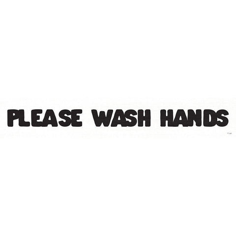 Please Wash Hands Gold Ornate Wood Framed Art Print with Double Matting by Jaxn Blvd.