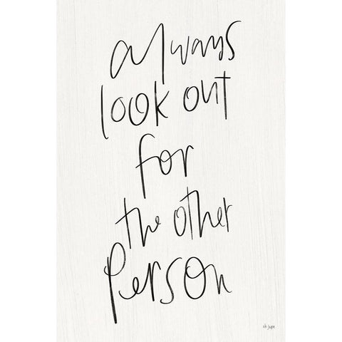 Always Look Out Black Modern Wood Framed Art Print with Double Matting by Jaxn Blvd.