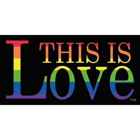 This is Love Black Modern Wood Framed Art Print with Double Matting by Jaxn Blvd.