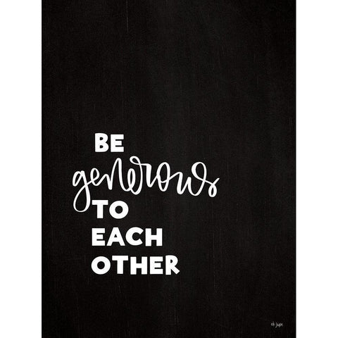 Be Generous Black Modern Wood Framed Art Print with Double Matting by Jaxn Blvd.