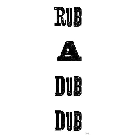 Rub a Dub Dub White Modern Wood Framed Art Print by Jaxn Blvd.