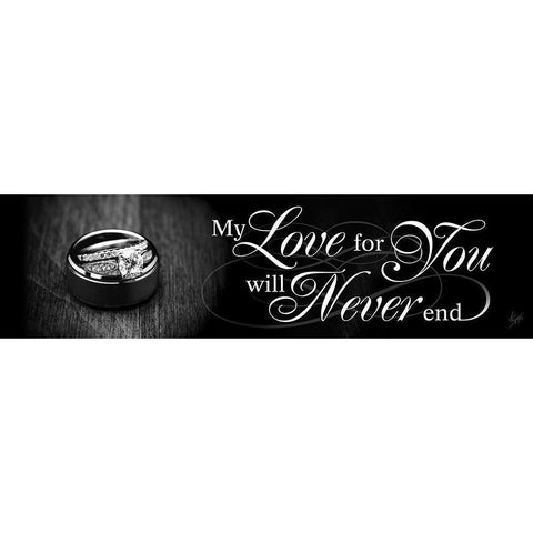 My Love for You White Modern Wood Framed Art Print by Spivey, Justin