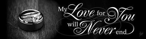 My Love for You Black Ornate Wood Framed Art Print with Double Matting by Spivey, Justin