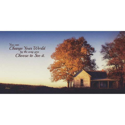 Change Your World Gold Ornate Wood Framed Art Print with Double Matting by Spivey, Justin