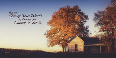 Change Your World Black Ornate Wood Framed Art Print with Double Matting by Spivey, Justin