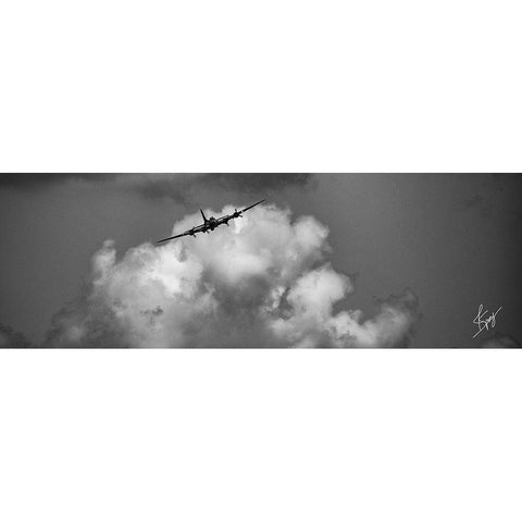 Soaring Black Modern Wood Framed Art Print by Spivey, Justin