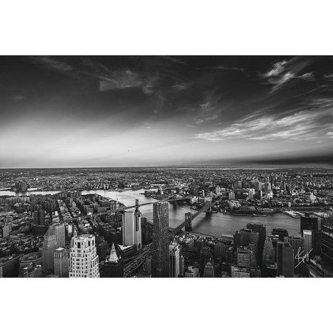 Peace Above Black Modern Wood Framed Art Print by Spivey, Justin