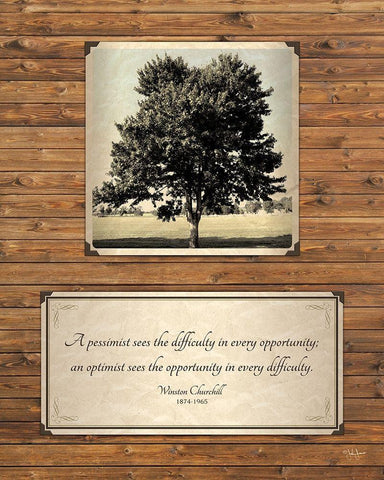 Opportunity White Modern Wood Framed Art Print with Double Matting by Jones, John