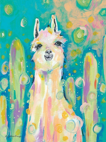 Afternoon in the Cactus Garden Black Ornate Wood Framed Art Print with Double Matting by Mingo, Jessica