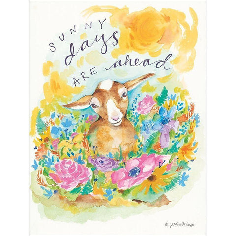 Sunny Days Ahead Black Modern Wood Framed Art Print by Mingo, Jessica