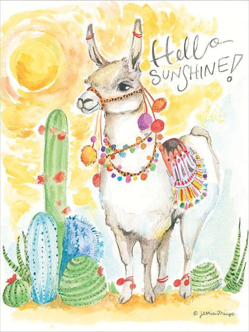 Hello Sunshine Black Ornate Wood Framed Art Print with Double Matting by Mingo, Jessica